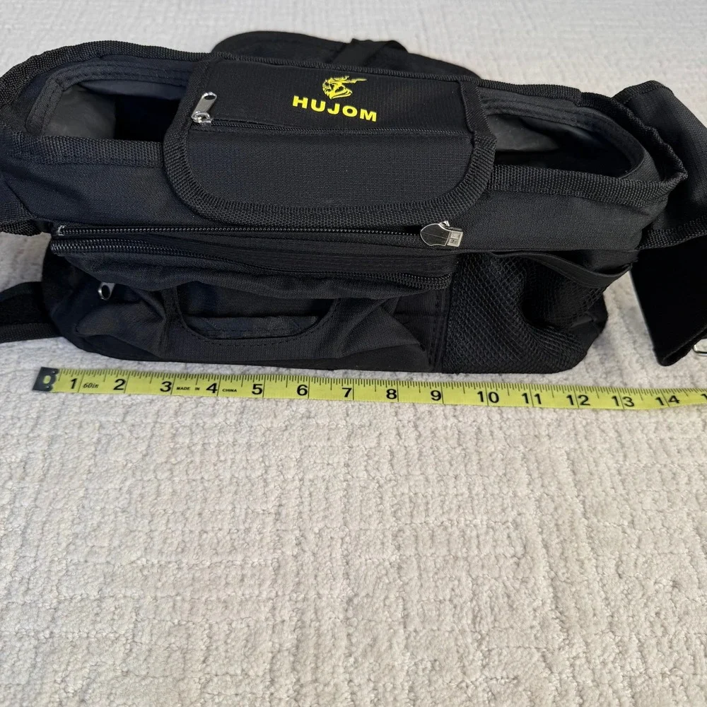 Hujom Multi-Compartment Black Stoller Organizer - Drink Holder -Zip‎ off Pouch